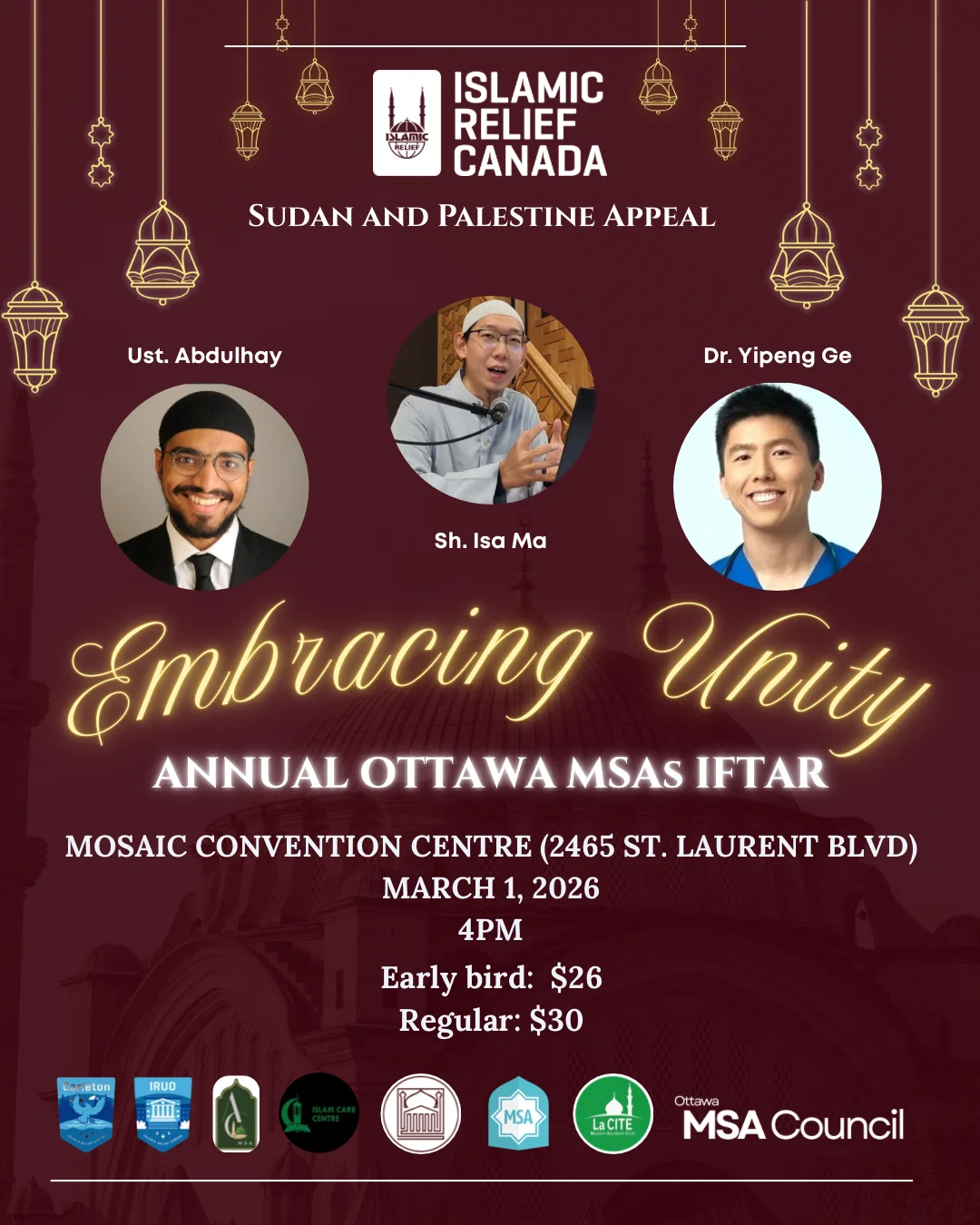 Islamic Relief Canada's Embracing Unity - Annual Ottawa MSA's Iftar